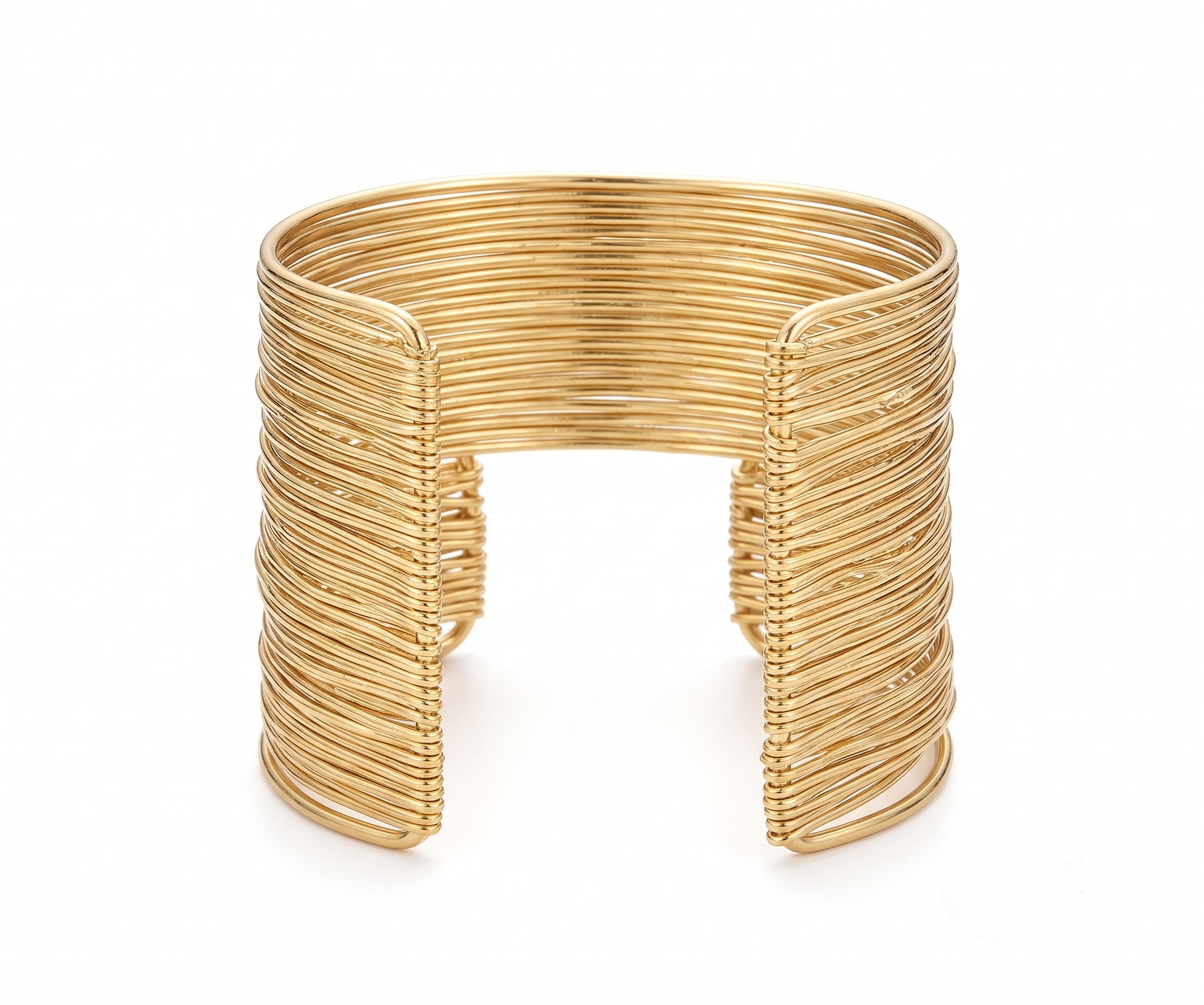 Gold Wire Multi-Strand Bangle Stack