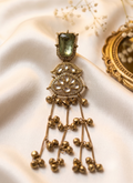 Mint Green Kundan Long Kashmiri Jhumki