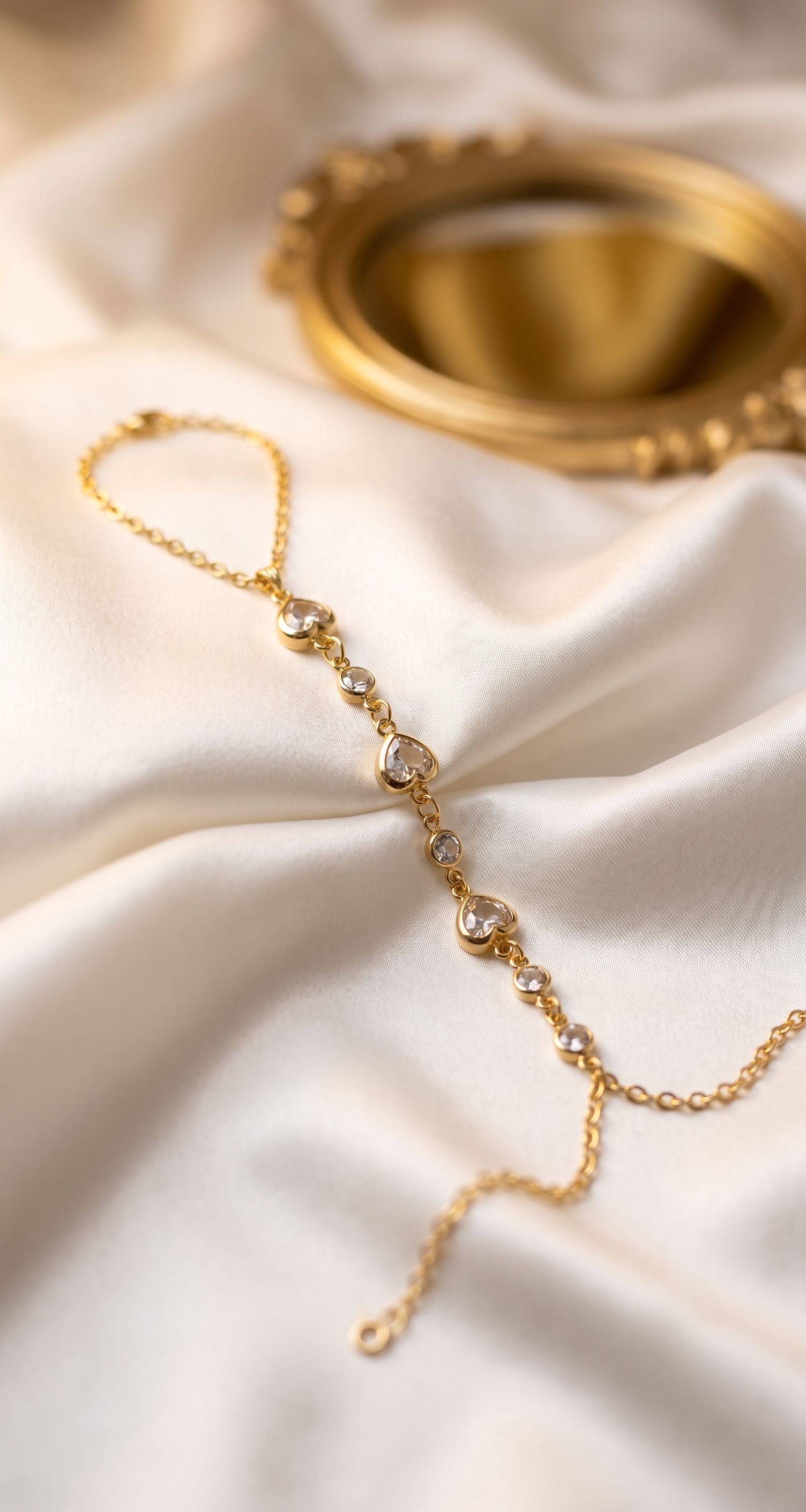 Heart Stone Hand Chain