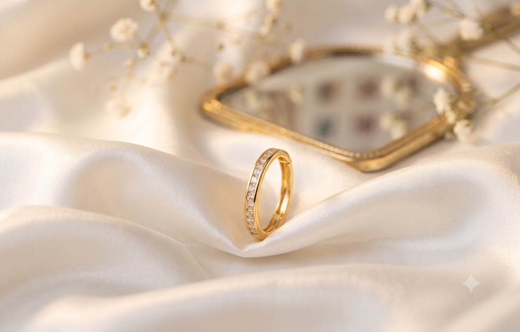 Oval Diamond Bracelet Ring Set