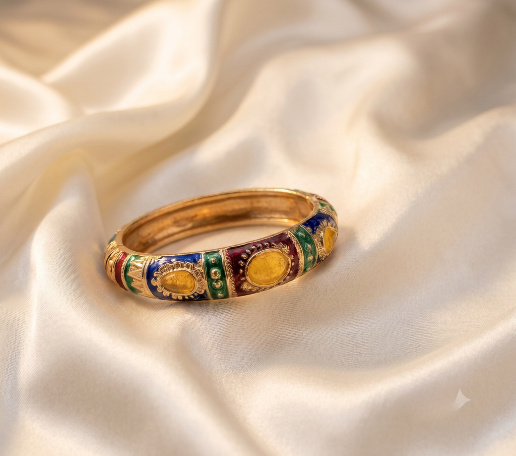 Multicolour Stone Meenakari Kada