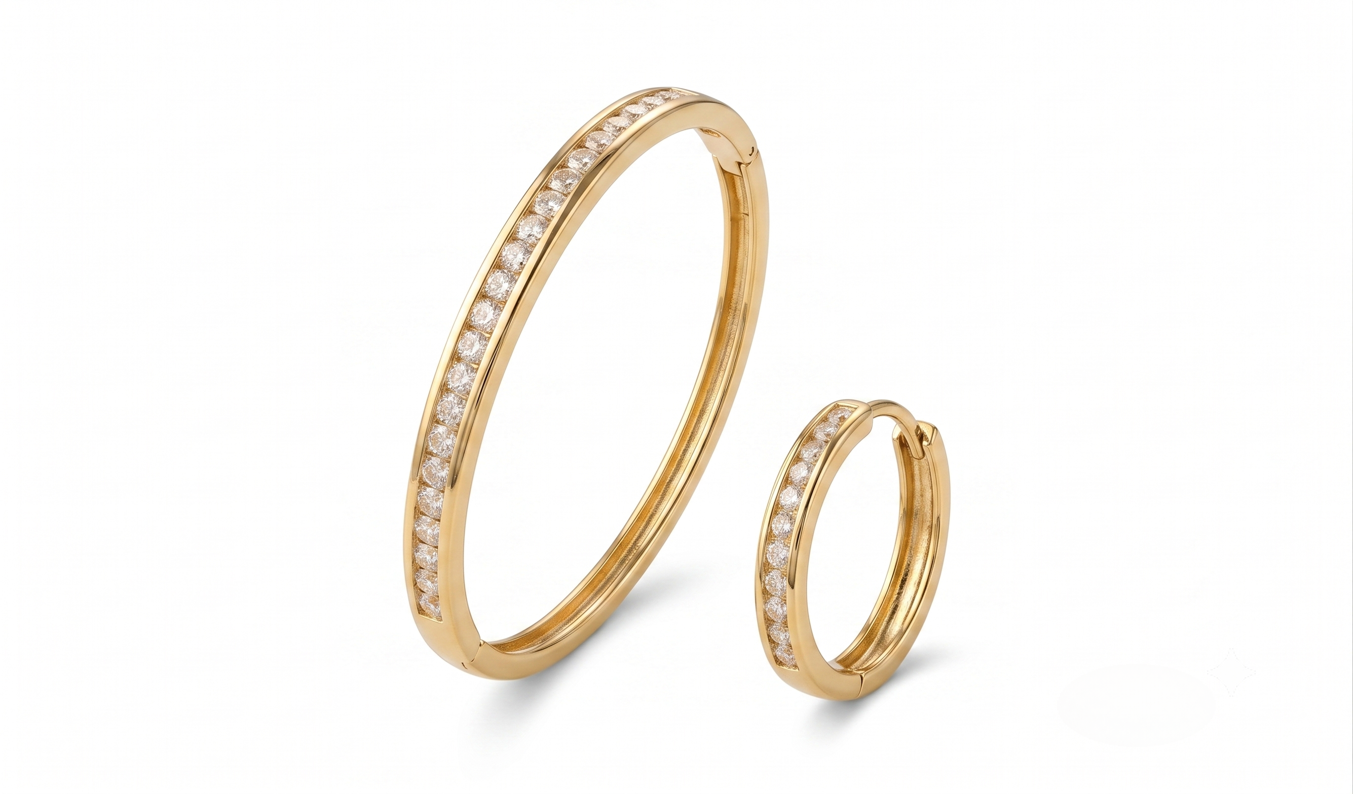 Oval Diamond Bracelet Ring Set