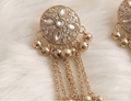 Gold Ghungroo Tassel Bell Stud Jhumki