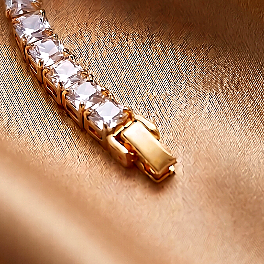 Gold CZ Tennis Bracelet