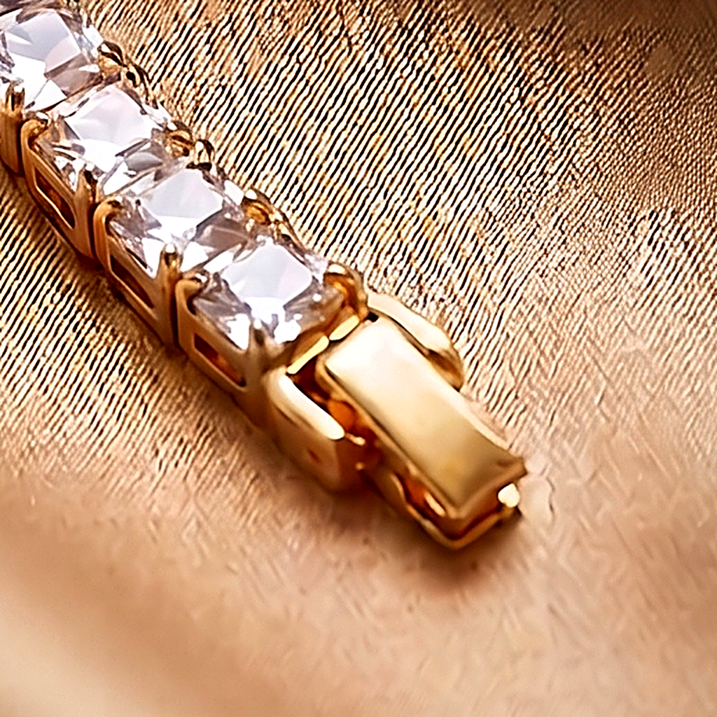 Gold CZ Tennis Bracelet