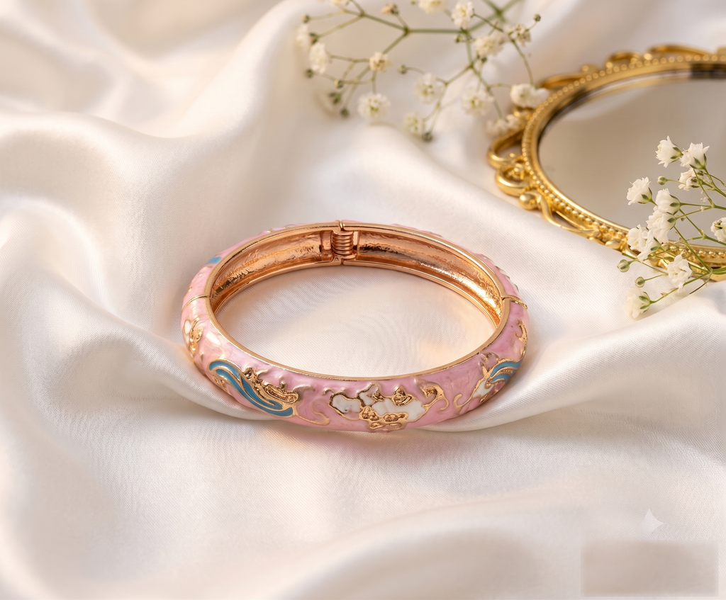 Pink Meenakari Bangle