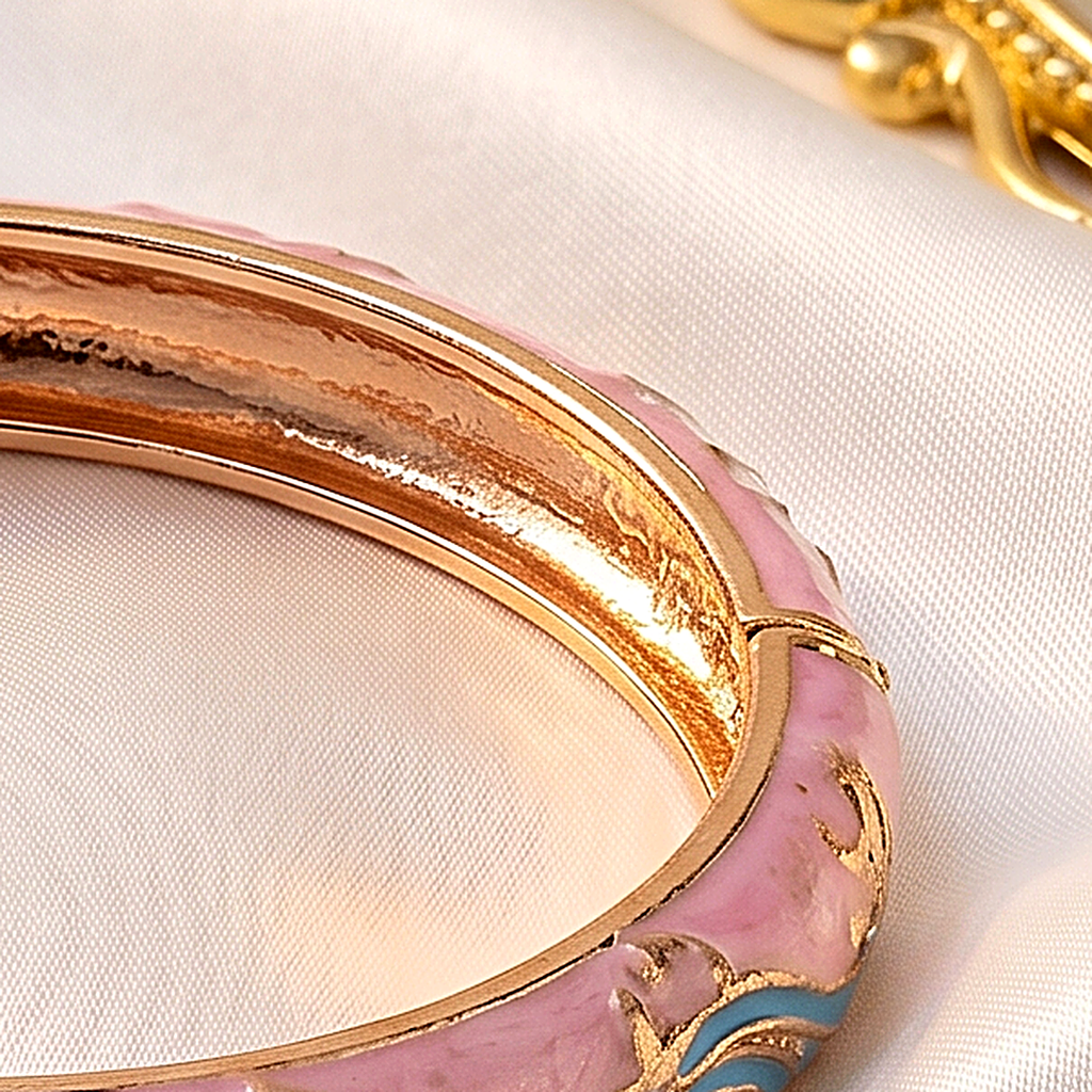 Pink Meenakari Bangle