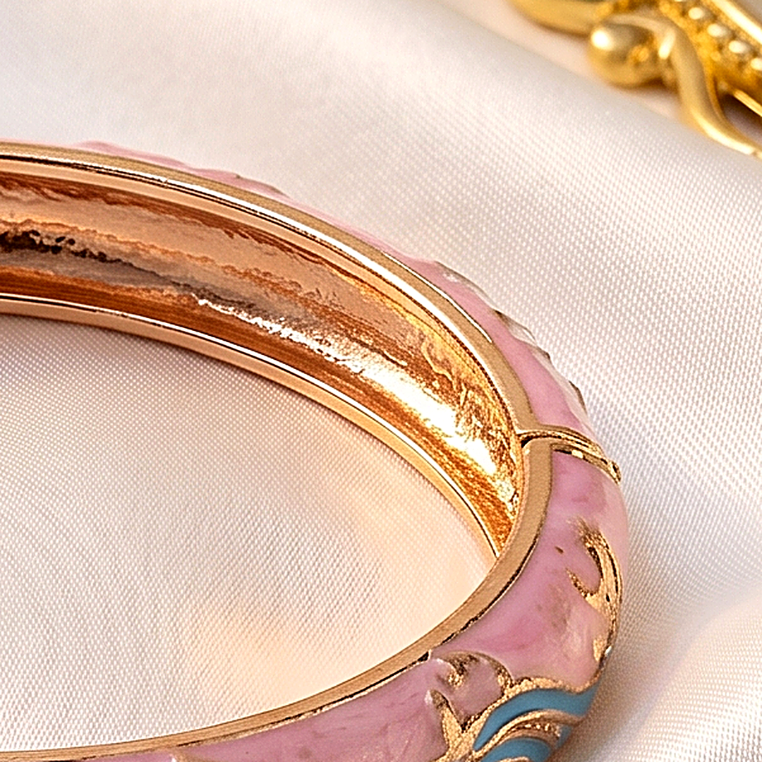 Pink Meenakari Bangle