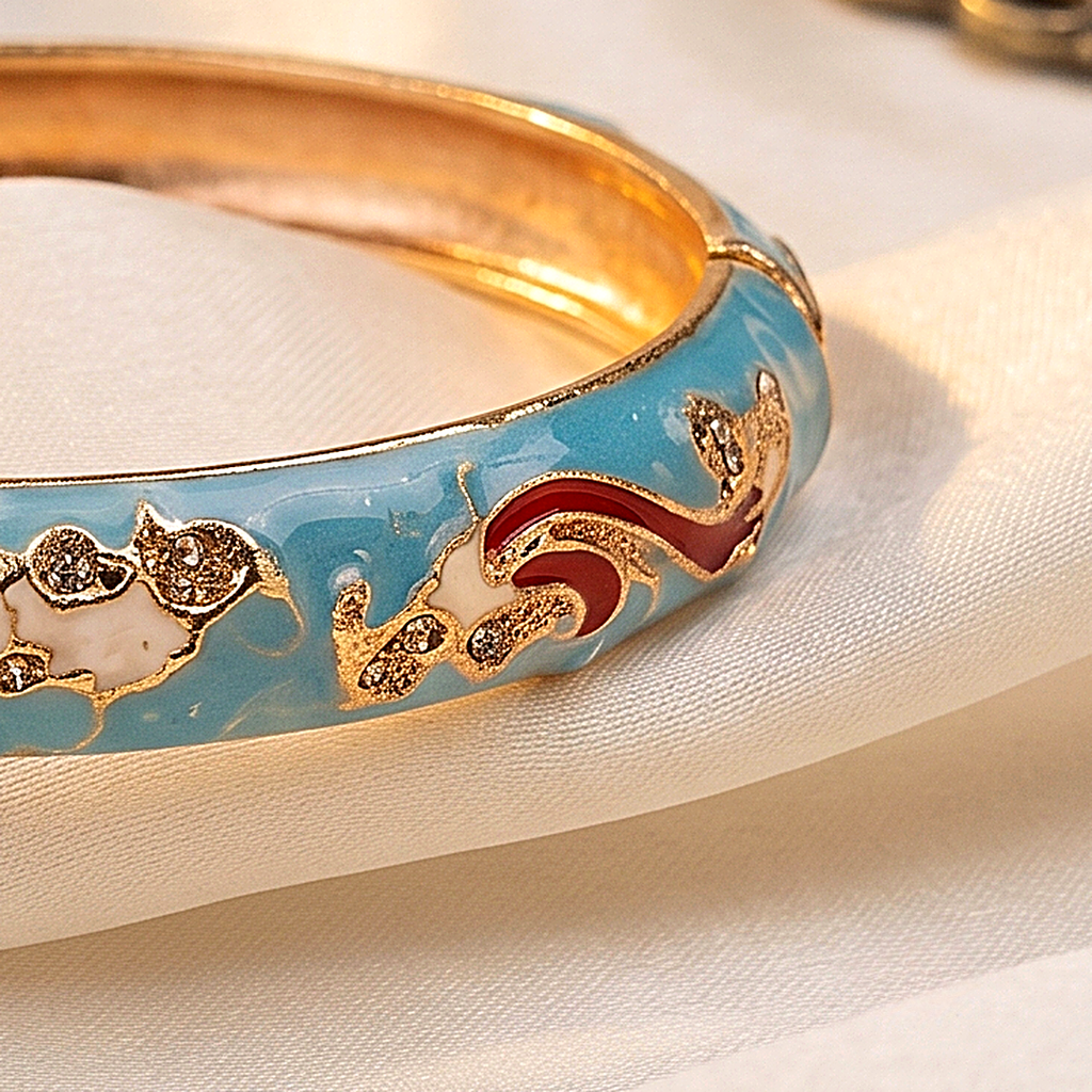 Turquoise Meenakari Bangle