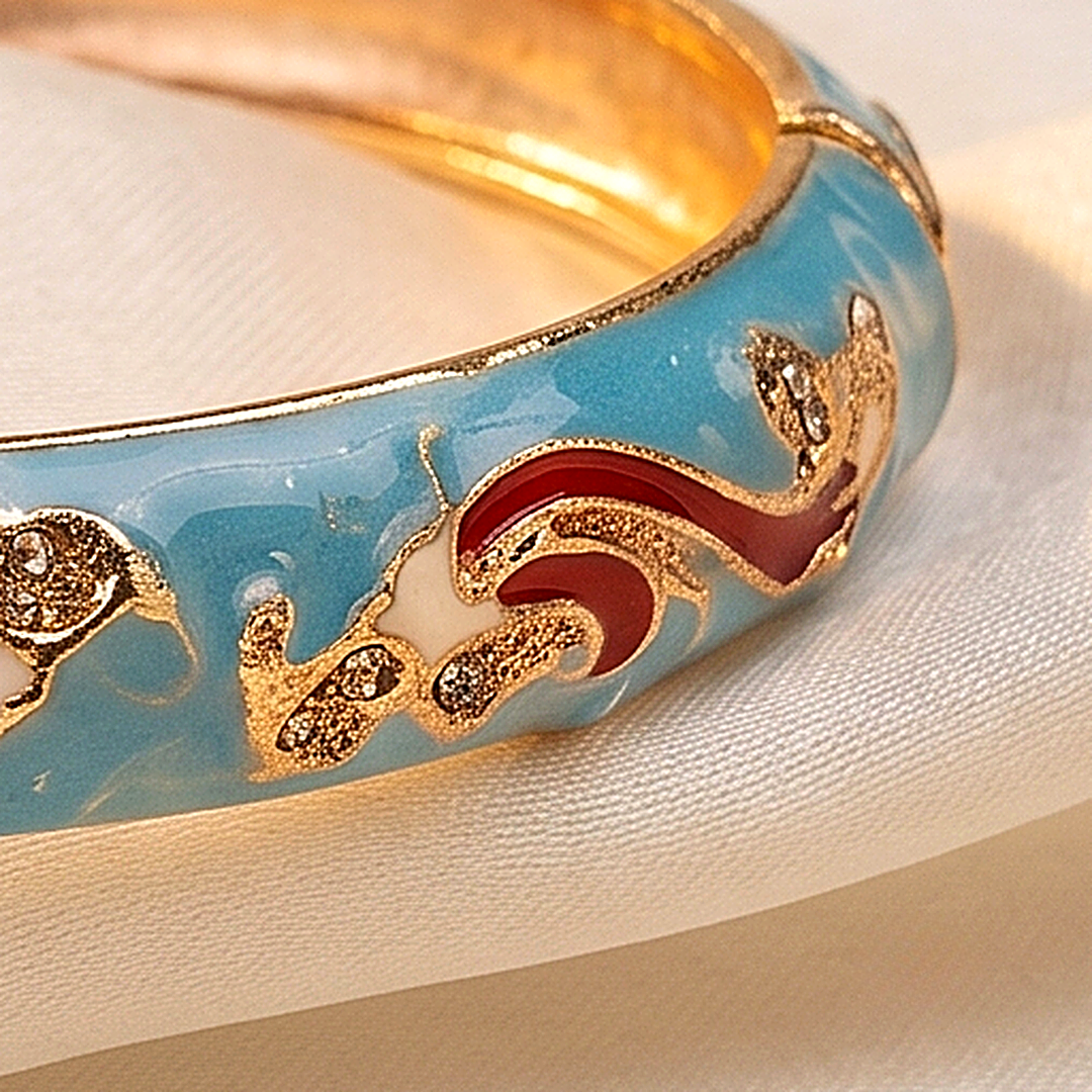 Turquoise Meenakari Bangle