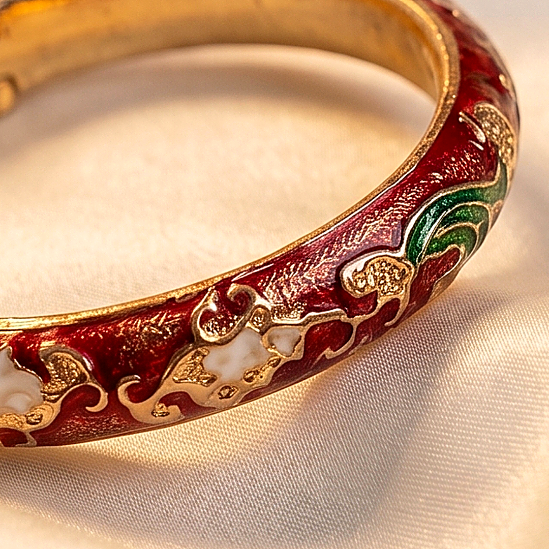 Red Meenakari Bangle
