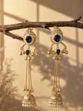 Rose Pink Kundan Long Kashmiri Jhumki