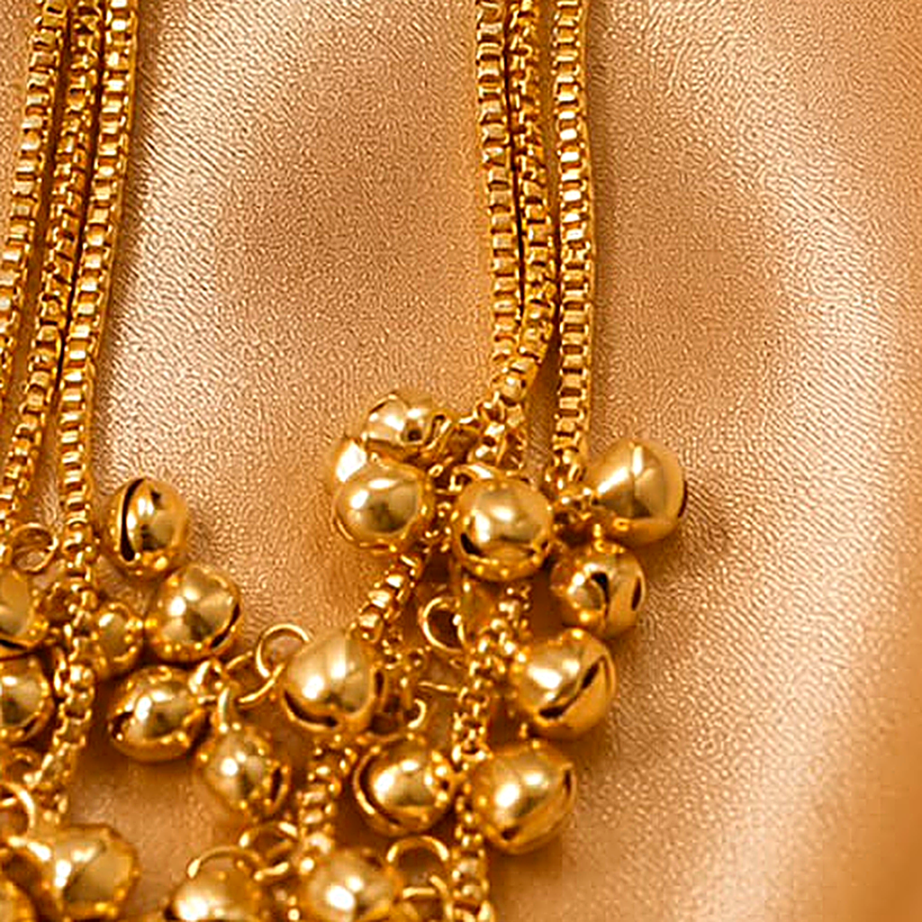 Mint Green Kundan Long Gold-tone Jhumki