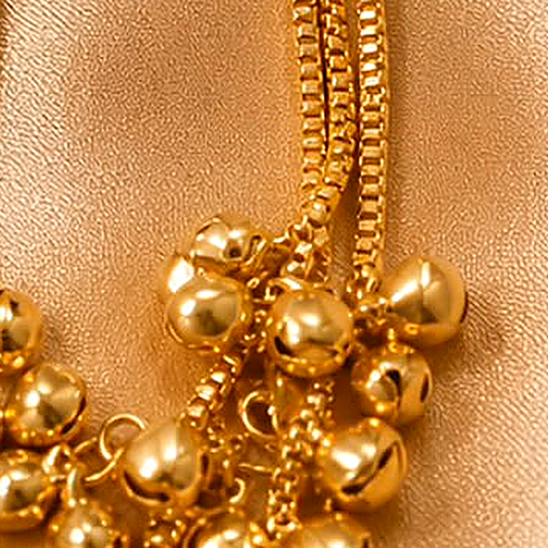 Mint Green Kundan Long Gold-tone Jhumki