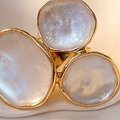 Frosted Petal Trio Resin Ring