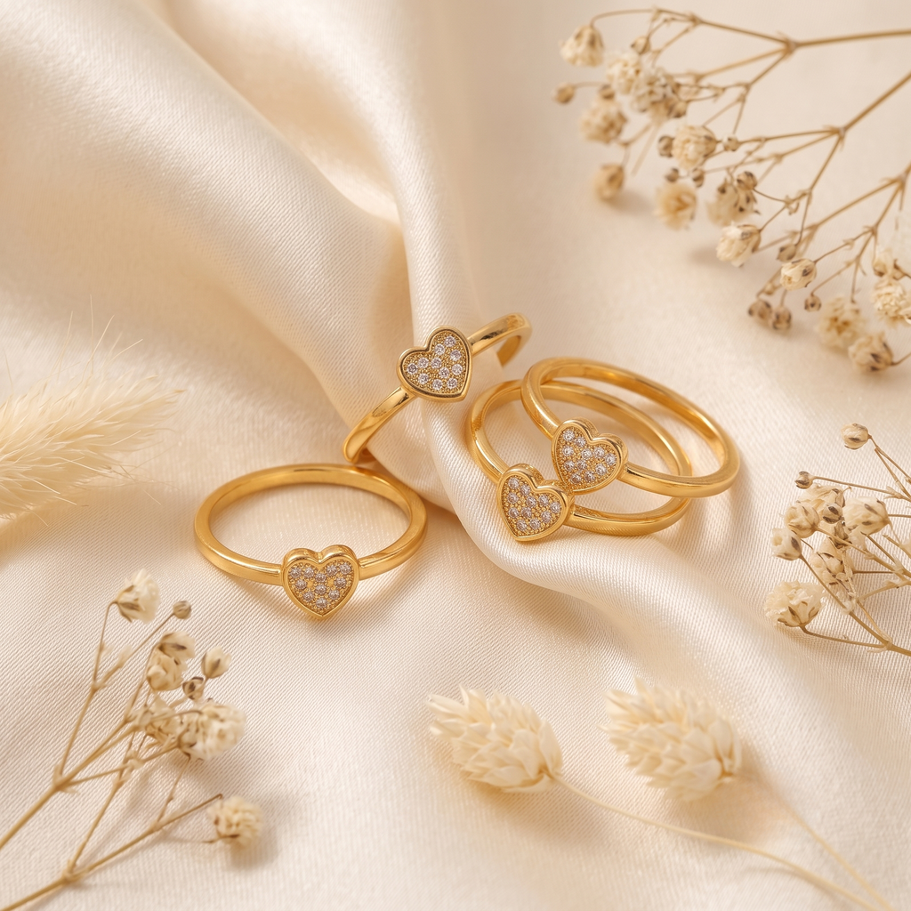 Gold Stackable Adjustable Steel Ring