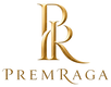 Gold logo with 'PR' and 'Prem Raga' text on a white background
